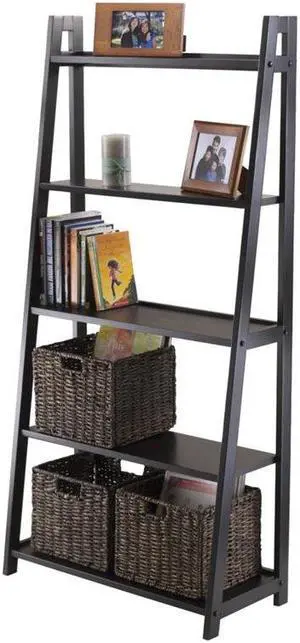 Winsome Trading 20513 Adam 5-Tier A-Frame Shelf - Black