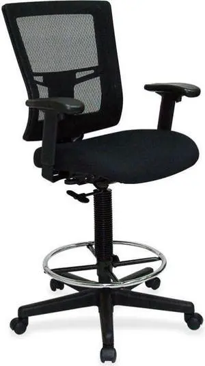 Lorell Drafting Stool Chair 27"x25"x48" Black 43100