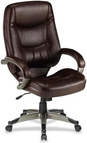 Lorell Executive High-BackChair 26-1/2"x28-1/2"x46-1/2" SDL/LTH/CNE 63280