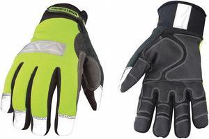 YOUNGSTOWN GLOVE CO 08-3710-10 L Hi-Vis Cold Protection Gloves, 60g