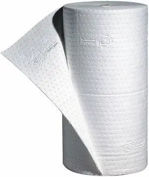 PIG MAT402 Sorbent Roll, 40 gal, 30 in x 150 ft, Oil, White, Polypropylene PIG MAT402 Sorbent Roll, 40 gal, 30 in x 150 ft, Oil, White, Polypropylene
