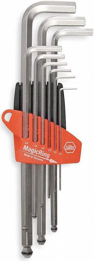 Ball End Hex Key Set, 1.5 - 10mm, L-Shaped