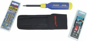 MEGAPRO 6KIT4-B Multi-Bit Screwdriver,Holster,15-in-1