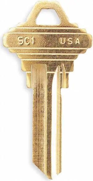 Key Blank, Brass, Type 1145, PK 50