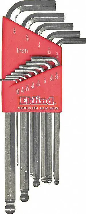 EKLIND 13313 13 Piece SAE L-Shape Hex Key Set, 13313