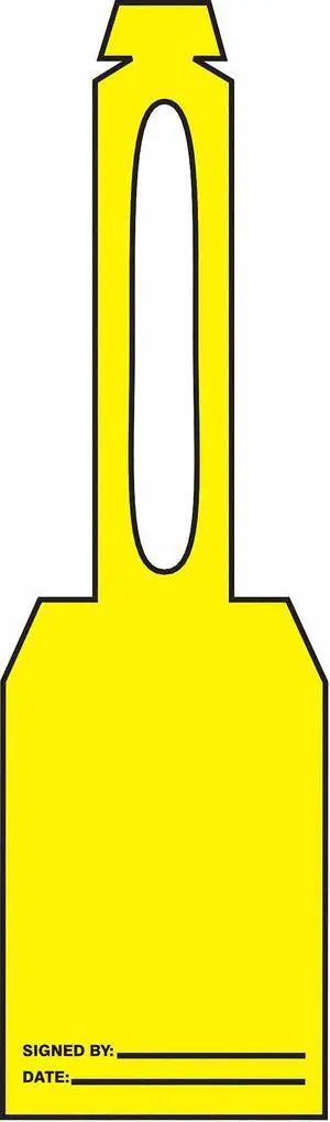ACCUFORM TAL375 Tag, Blank, Plastic, 5 3/4 in H x 3 1/4 in W, Yellow,