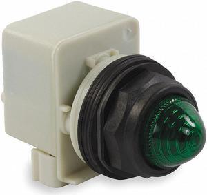 Schneider Electric Pilot Light,30mm,Plastic,Green,120VAC HAWA 9001SKP1G9