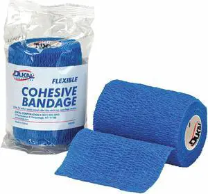 First Aid Only Self-Adherent Wrap, Blue, 3inWx5 yd.L Blue  Elastic Fabric 5-933