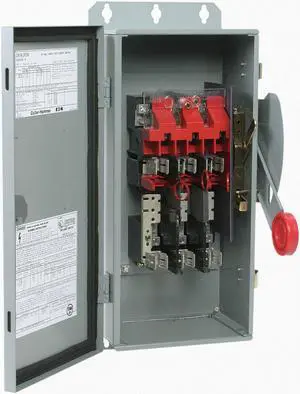 EATON DH361FRK Fusible Safety Switch, Heavy Duty, 600 V, 3PST, NEMA 3R