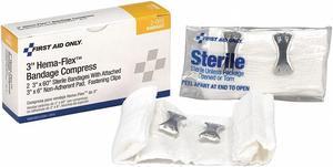 First Aid Only Compress White  Gauze Includes (2) 3 in Bandage Compress 2-005