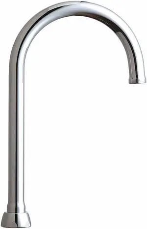CHICAGO FAUCETS GN2AJKABCP Gooseneck Spout, Brass
