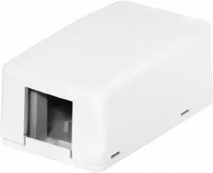 HUBBELL PREMISE WIRING HSB1W Surface Mount Box,1 Port,White