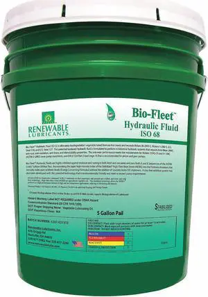 Renewable Lubricants Biodegradable Hydraulic Oil,5 Gal,ISO 68  80844