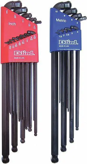 Eklind HexKeySt, L, 3 3/32 in to 8 45/64 in  17222