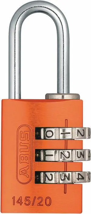 Abus Combination Padlock,1 1/8in,Rectgle,Orge  145/20 Orange