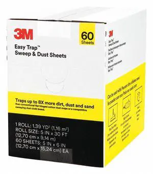 3m Easy Trap DusterCloth, 5" x 6" x 30ft. White  Nonwoven Fiber  59032W