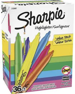 Pocket Style Highlighters Assorted Ink Colors Chisel Tip Assorted Barrel Colors 36/Pack 2134497