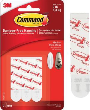 Command Large Picture Hanging Strips, Heavy Duty, Black, Holds up to 16  lbs, 14-Pairs 