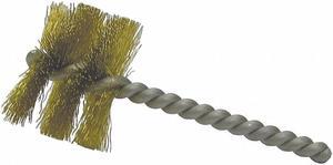 WEILER 93849 Single Spiral Wire Brush, Brass, 1-1/2, PK10