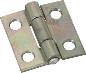 National, N145-920, 2 Per Pack, 1" x 1", Zinc, Light Narrow Hinge