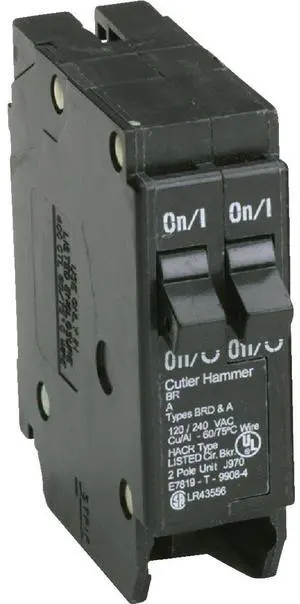 Eaton BR 20A/20A Double-Pole Standard Trip Duplex Circuit Breaker BR2020