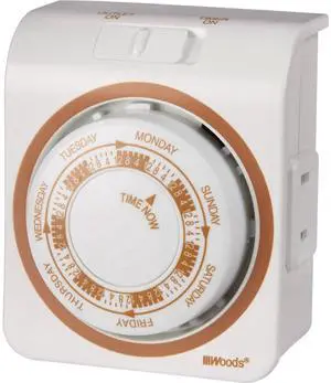 Woods 125V Indoor Mechanical Vacation Timer 50003WD