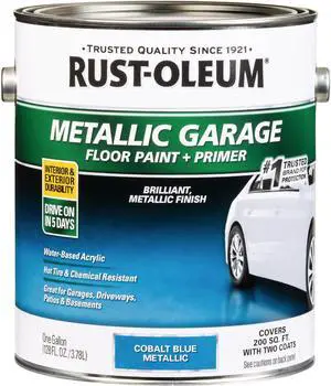 Rust-Oleum Metallic Garage Floor Paint + Primer, 1 Gal., Cobalt Blue 349354