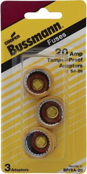 Bussmann 20A Plug Fuse Adapter BP/SA-20 Unit: CARD