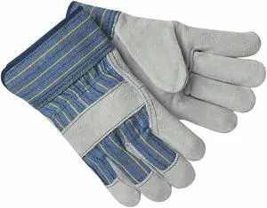 Leather Gloves,  XL,  Cowhide,  Gray,  Cotton Fleece Glove Liner Material,  1 PR
