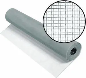 PHIFER 3007626 Door and Window Screen, Galvanized Steel, 48 in W, 100 ft L,