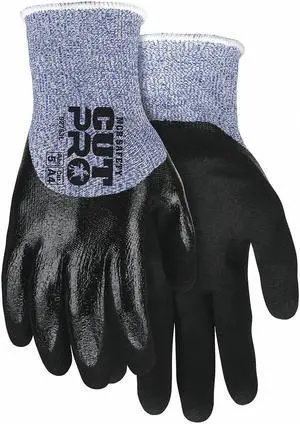 Mcr Safety Cut-Resistant Gloves Black/Blue 13 Gauge  92753L