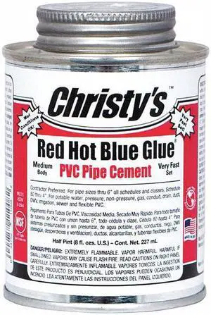 CHRISTYS RH-RHBV-HP-36 PVC Cement,Blue,8 oz.