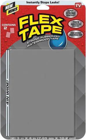 Flex Seal Flex Tape,2 cu ft,Rubber Base,Clear,PK2  TFSCLRMINI