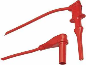POMONA 6244-48-2 Mini Hook Test Lead,48 In. L,Red,300VAC
