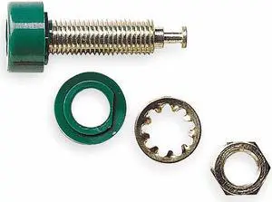 POMONA 1581-0-G/10P Banana Jack,5000VDC,15A,Blk,PK10
