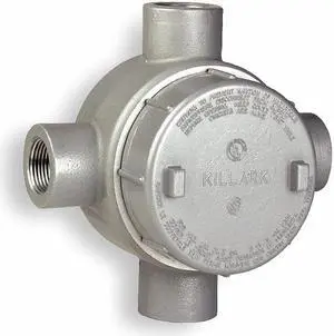 HUBBELL KILLARK GECXT-2 Conduit Outlet Body,Aluminum,X