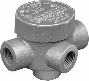 APPLETON ELECTRIC GRJTA50 Conduit Outlet Body,Iron,TA