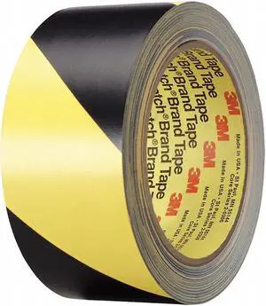 Scotch Floor Tape,Black/Yellow,2 inx108 ft,Roll  5702
