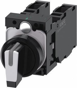 Siemens Non-Illuminated Selector Switch,22mm Sz  3SU1100-2BL60-1LA0