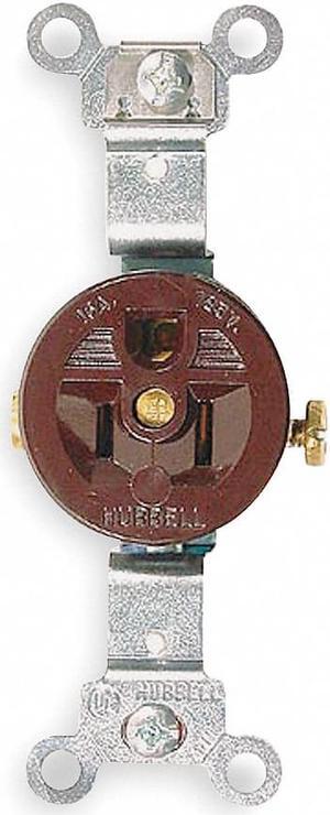 HUBBELL WIRING DEVICE-KELLEMS HBL5251 Straight Blade Receptacle, 5-15R, 15 A,
