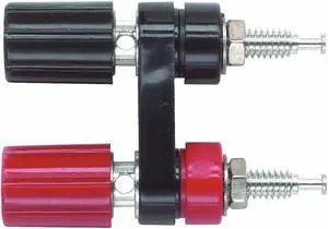 POMONA 4243-0 Double Binding Posts,30VAC/60VDC,Black