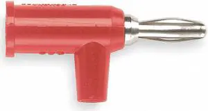 POMONA 1825-2-G/10P Banana Plug,Red,PK10