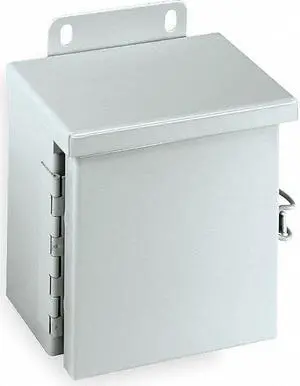 WIEGMANN RHC081006 Padlockable Hasp Electrical Enclosures, 10 in H, 6 in D, 8