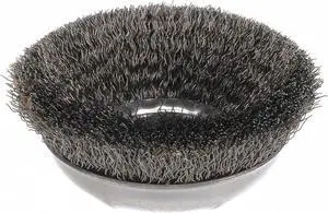 WEILER 93125 Crimped Wire Cup Wire Brush, 6", 0.020 "