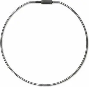 LUCKY LINE 79111 Split Key Ring, Gray, Steel, Threaded, Galvanized