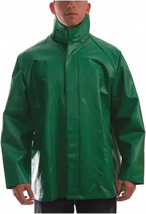 TINGLEY J41008 Safetyflex Chemical Splash Jacket, PVC, Green, 3XL