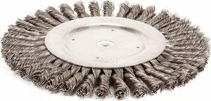WEILER 94022 Twist Wire Wheel Wire Brush, Arbor, 8"