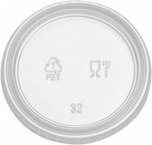 Dixie Portion Cup Lid,Clear,Plastic,PK2400  PL40CLEAR