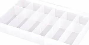 FLAMBEAU T612 Compartment Box with 12 compartments, Plastic, 1 3/4 in H x