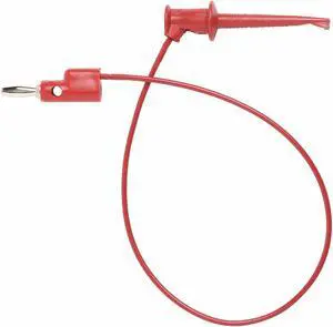 POMONA 3781-12-2 Mini Test Clip,300VDC,5A,12 In. L,Red